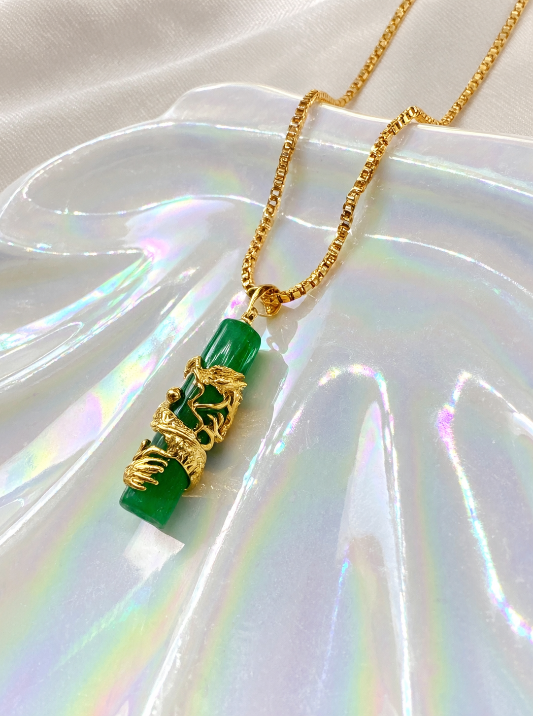 Jade Dragon Necklace (Kids)