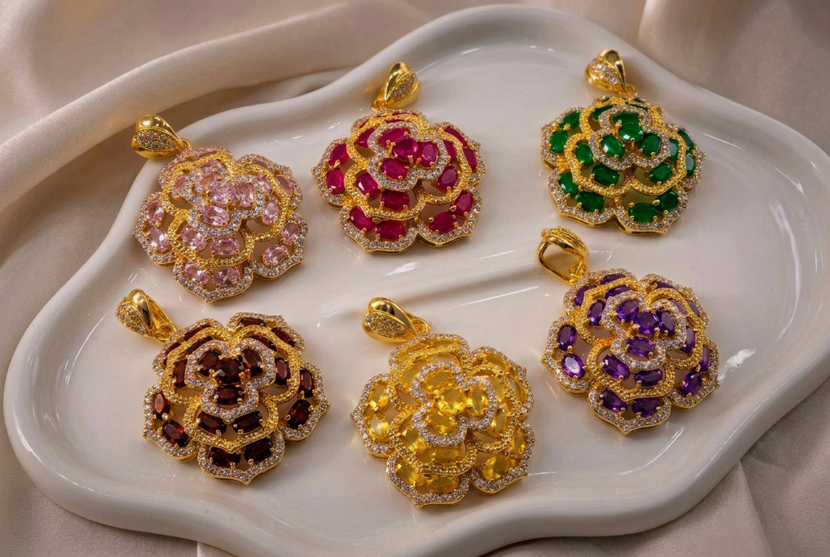 Crystal Rose Pendant