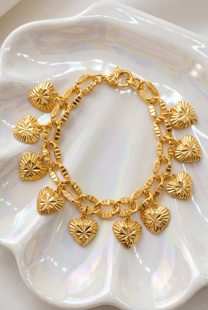 Heart Charms Bracelet